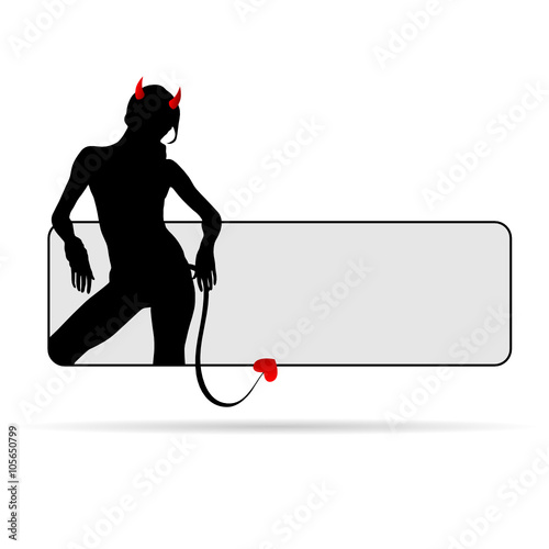  girl devil sensual silhouette illustration