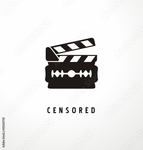 Creative symbol concept for movie censure