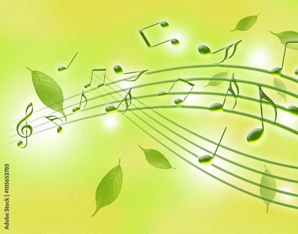 Naklejka premium 春の譜面