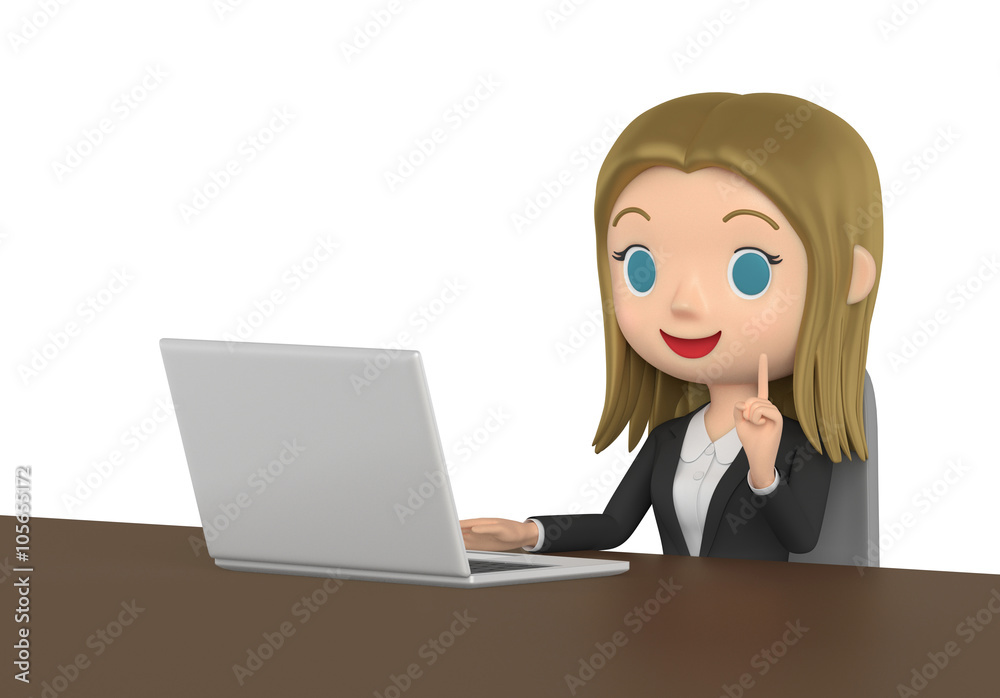 Portrait of small and pretty businesswoman Portrait of small and pretty businesswoman