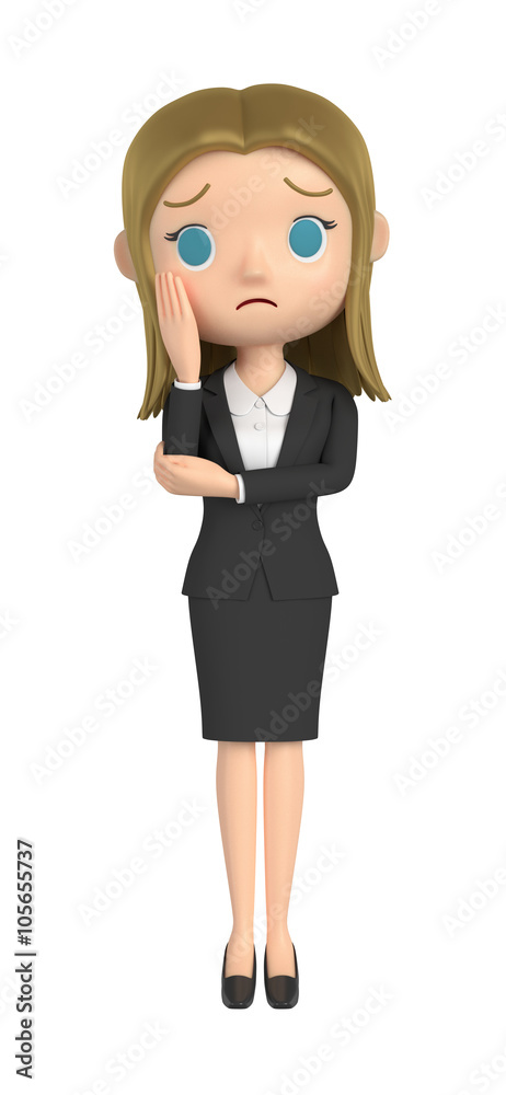 Portrait of small and pretty businesswoman Portrait of small and pretty businesswoman