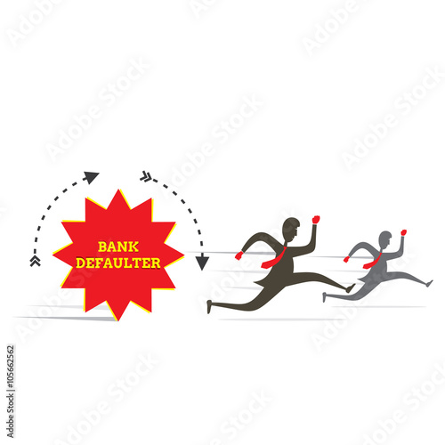 spike ball follow the bank defaulter concept design vector