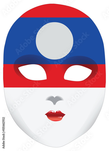 Bandana in the form of the national flag Laos