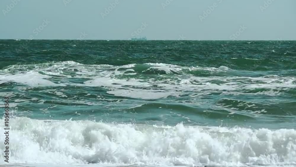 Beautiful View of seascape. Slow motion Beautiful View of seascape. Slow motion