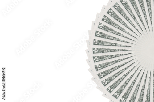 Stack of notes isolated on white