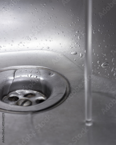 Drain hole in the kitchen sink