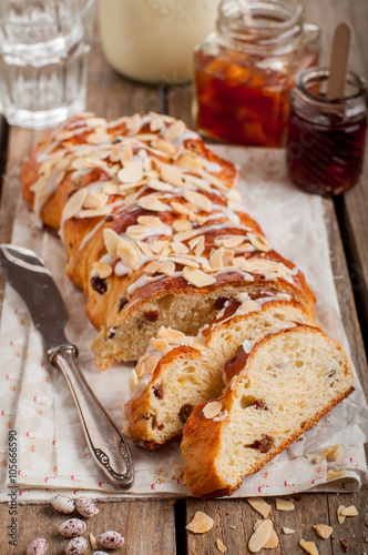 Sliced Easter Braided Sweet Bread