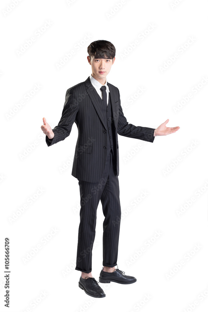 isolated young asian businessman on white background isolated young asian businessman on white background