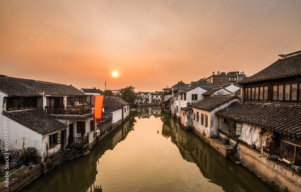 Naklejka premium Ancient Villages, old-town of tongli -Suzhou, China