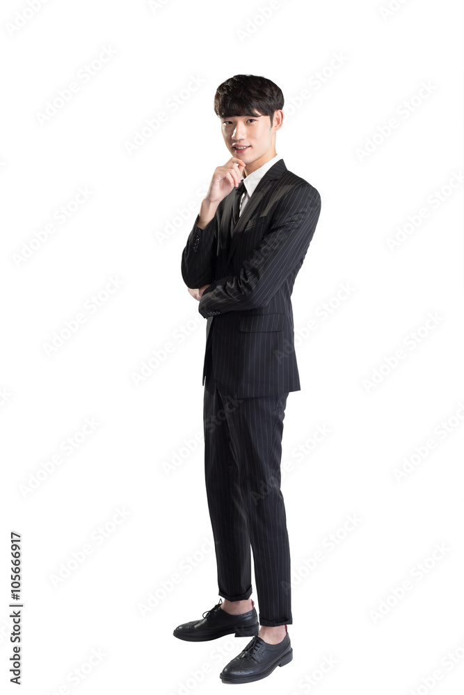 isolated young asian businessman on white background isolated young asian businessman on white background