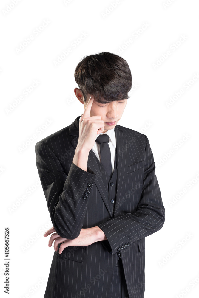 isolated young asian businessman on white background isolated young asian businessman on white background