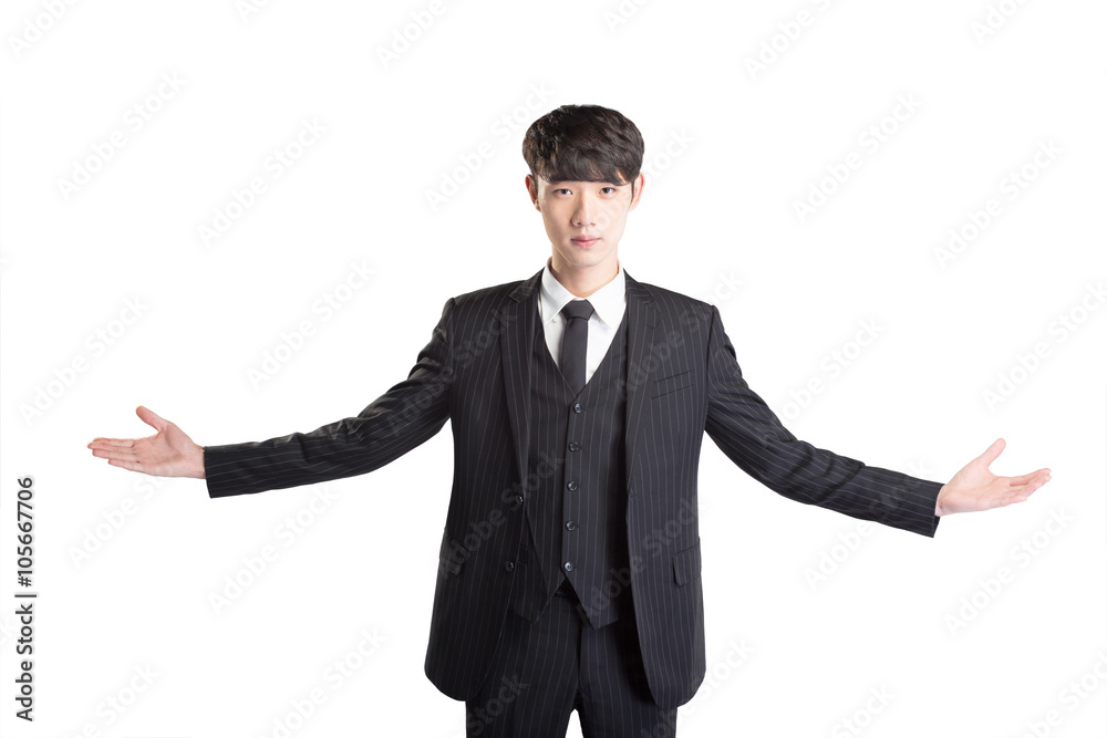 isolated young asian businessman on white background isolated young asian businessman on white background