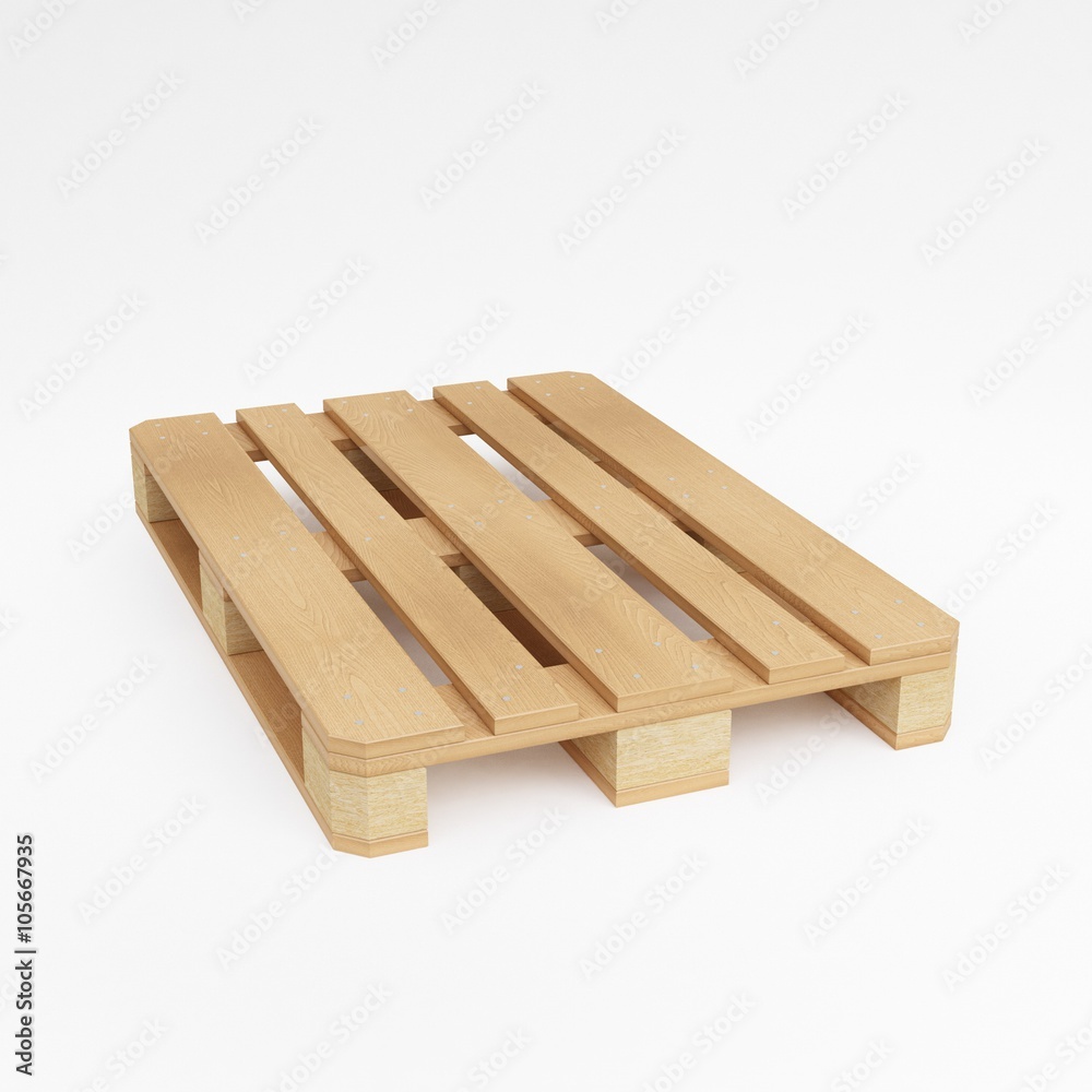 euro pallet isolated on white background 