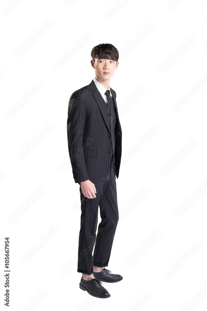 isolated young asian businessman on white background isolated young asian businessman on white background