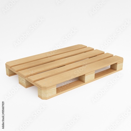 euro pallet isolated on white background 