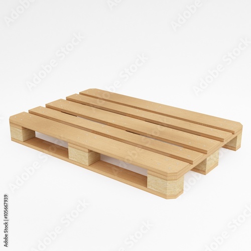 euro pallet isolated on white background 