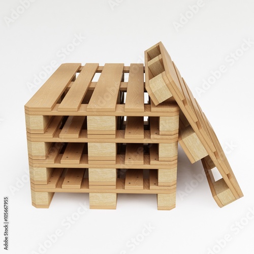 euro pallet isolated on white background 