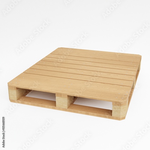 euro pallet isolated on white background