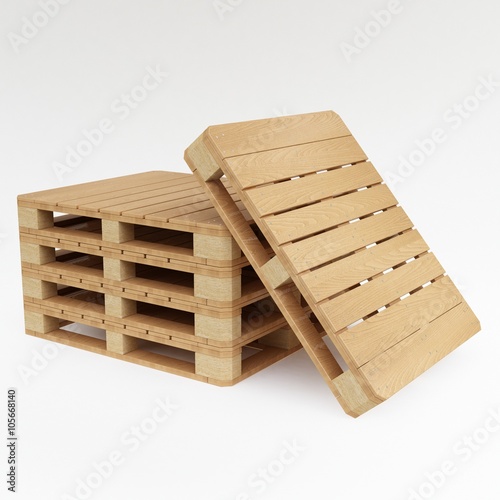 euro pallet isolated on white background