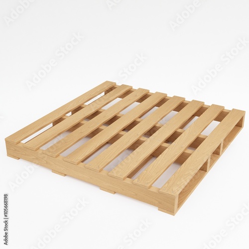 euro pallet isolated on white background