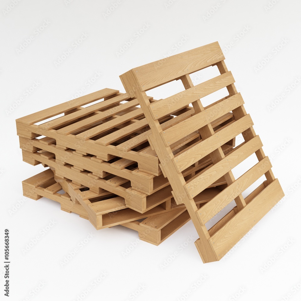 euro pallet isolated on white background euro pallet isolated on white background