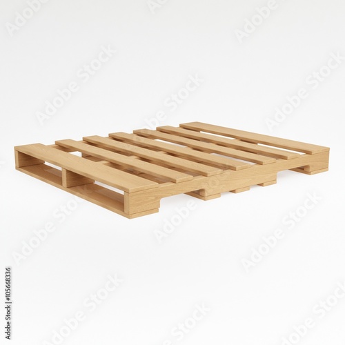 euro pallet isolated on white background
