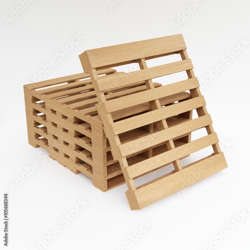 euro pallet isolated on white background
