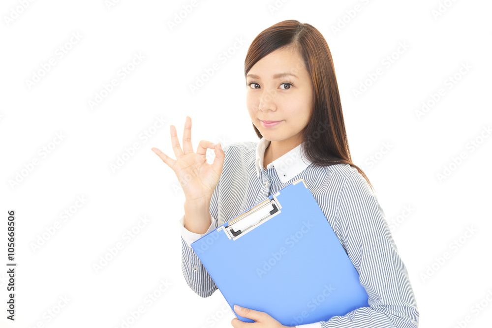 笑顔のビジネスウーマン 笑顔のビジネスウーマン