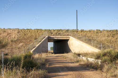 Konstfotografi Underpass in a High-Speed Railway in Leon Province, Spain