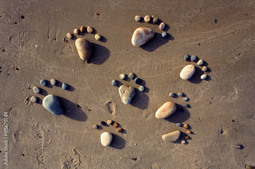 foot  pebble  sand  art  beach