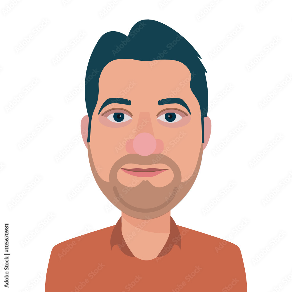 Flat vector character. Vector avatar with eyes. Vector portraits. flat icons. Characters for web