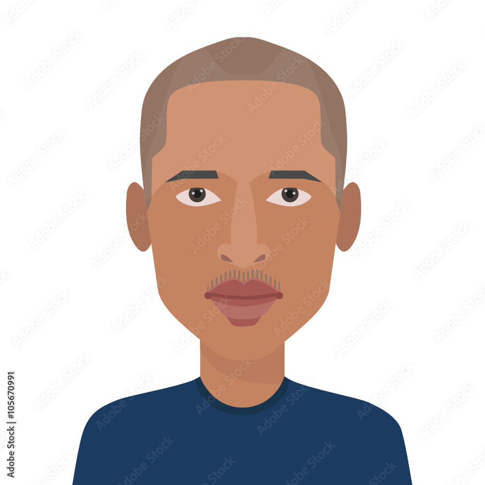 Flat vector character. Vector avatar with eyes. Vector portraits. flat icons. Characters for web Flat vector character. Vector avatar with eyes. Vector portraits. flat icons. Characters for web