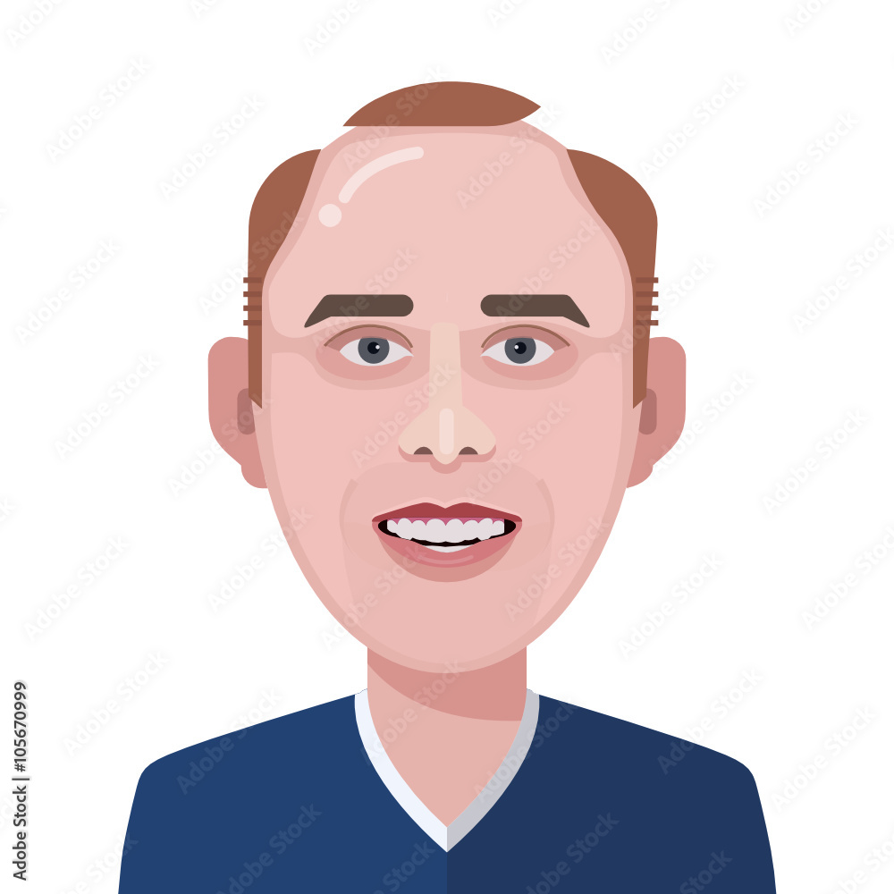 Flat vector character. Vector avatar with eyes. Vector portraits. flat icons. Characters for web Flat vector character. Vector avatar with eyes. Vector portraits. flat icons. Characters for web