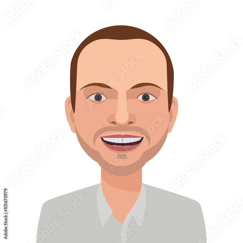 Flat vector character. Vector avatar with eyes. Vector portraits. flat icons. Characters for web
