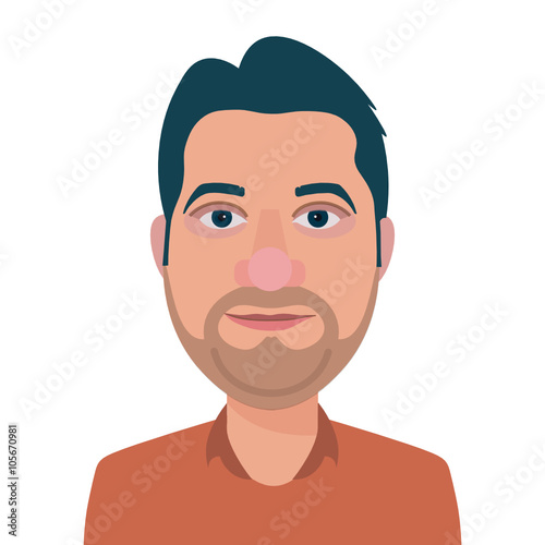 Flat vector character. Vector avatar with eyes. Vector portraits. flat icons. Characters for web