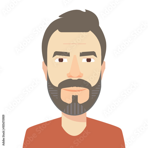 Flat vector character. Vector avatar with eyes. Vector portraits. flat icons. Characters for web