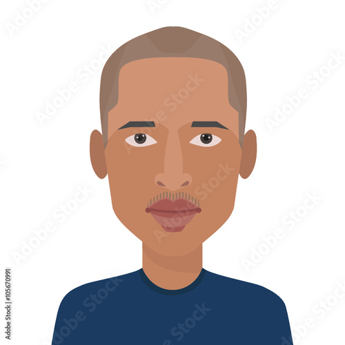 Flat vector character. Vector avatar with eyes. Vector portraits. flat icons. Characters for web