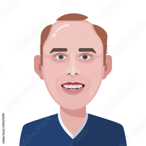 Flat vector character. Vector avatar with eyes. Vector portraits. flat icons. Characters for web
