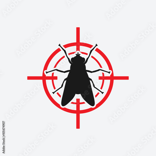 fly icon red target