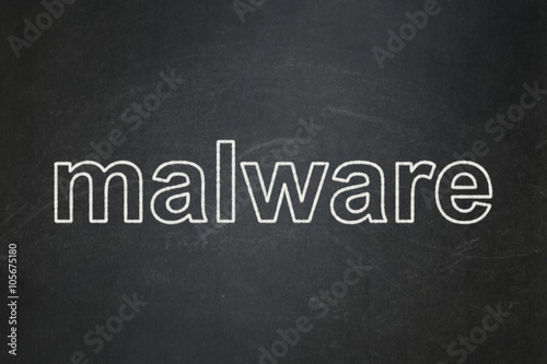 Security concept: Malware on chalkboard background