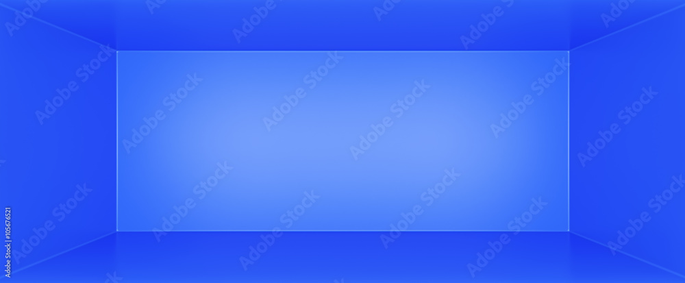 Blue box with reflection inside. Blue box with reflection inside.