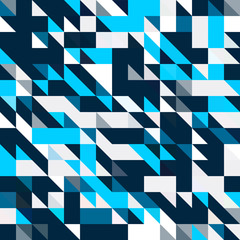 Triangle geometric shapes pattern. black and blue