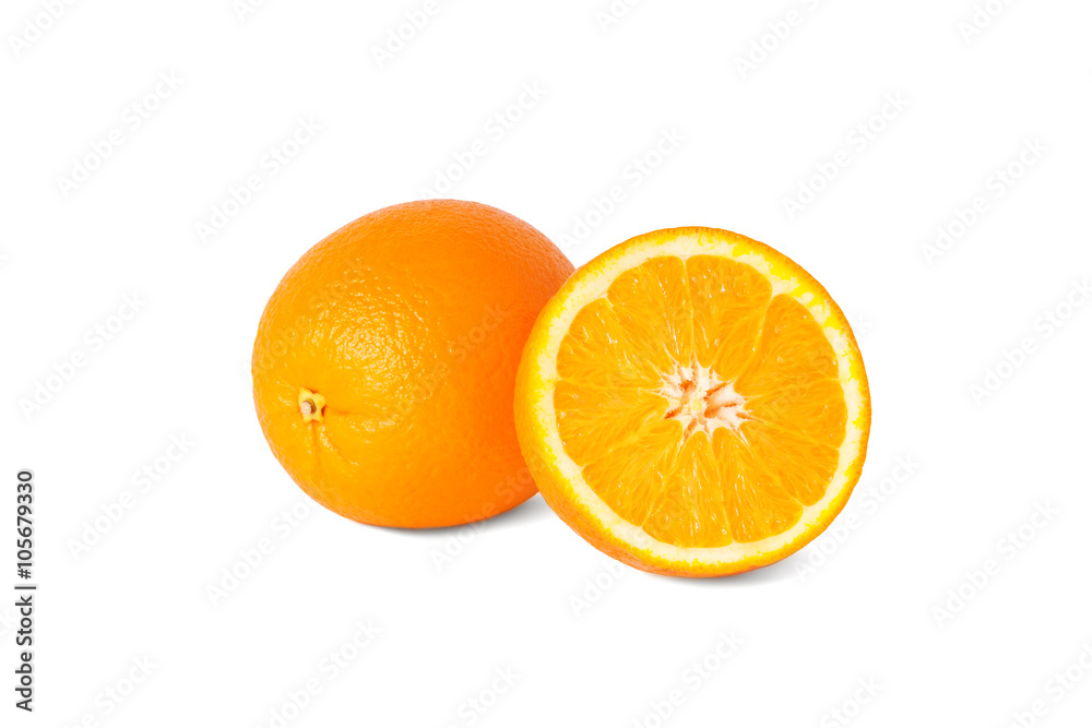 Beautiful orange fruit isolated on white Beautiful orange fruit isolated on white