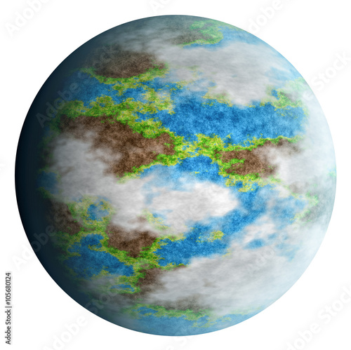 Planet earth isolated on a white background