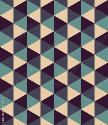 Wallpaper Mural Vector modern seamless colorful geometry triangle pattern, color abstract geometric background, pillow multicolored print, retro texture, hipster fashion design Torontodigital.ca