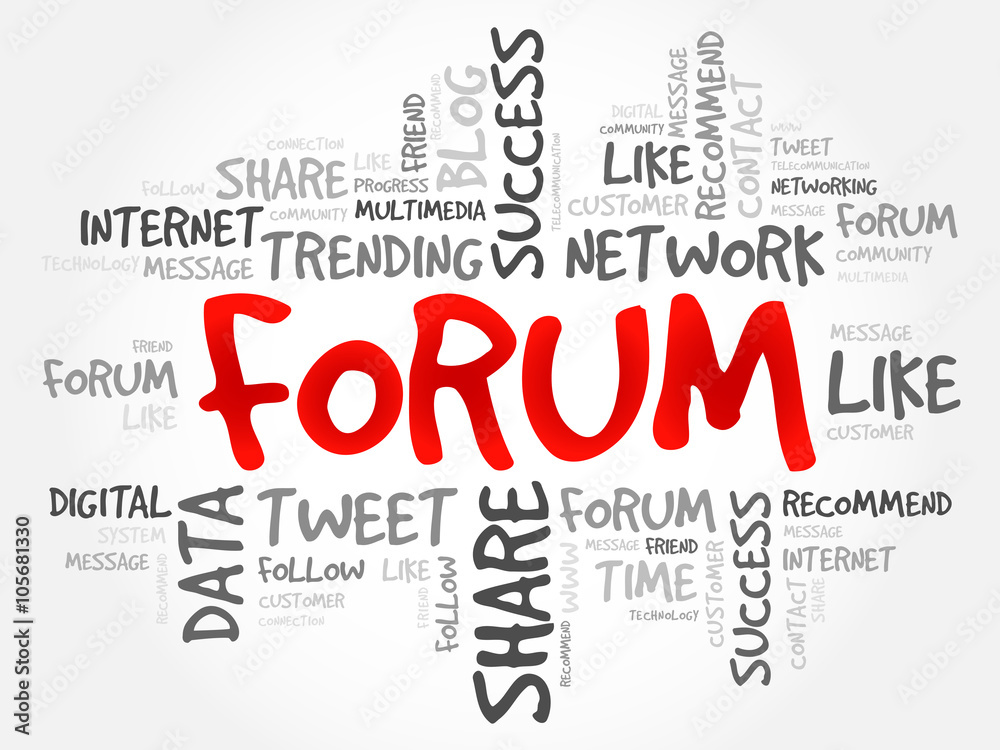 Fototapeta premium Forum word cloud, business concept