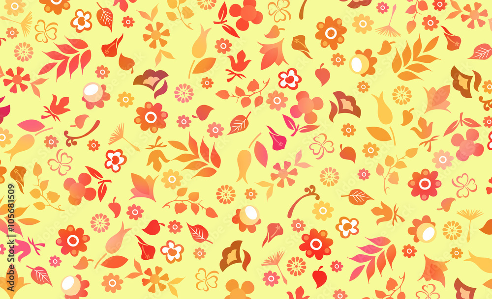 Background image of spring flowers and leaves. Background image of spring flowers and leaves.