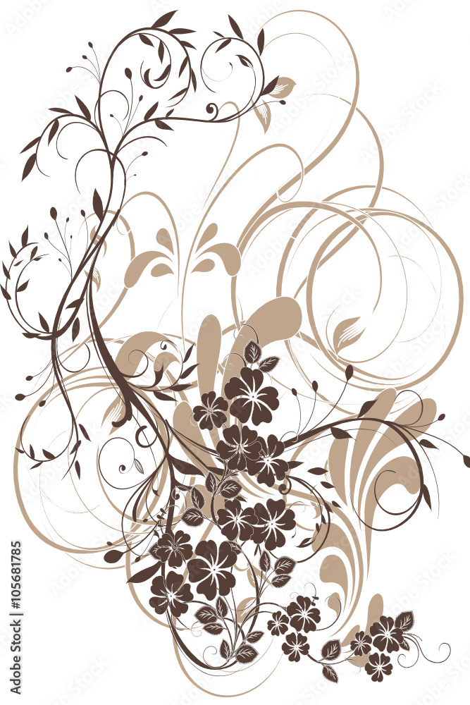 fleurs marrons