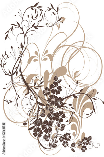 fleurs marrons