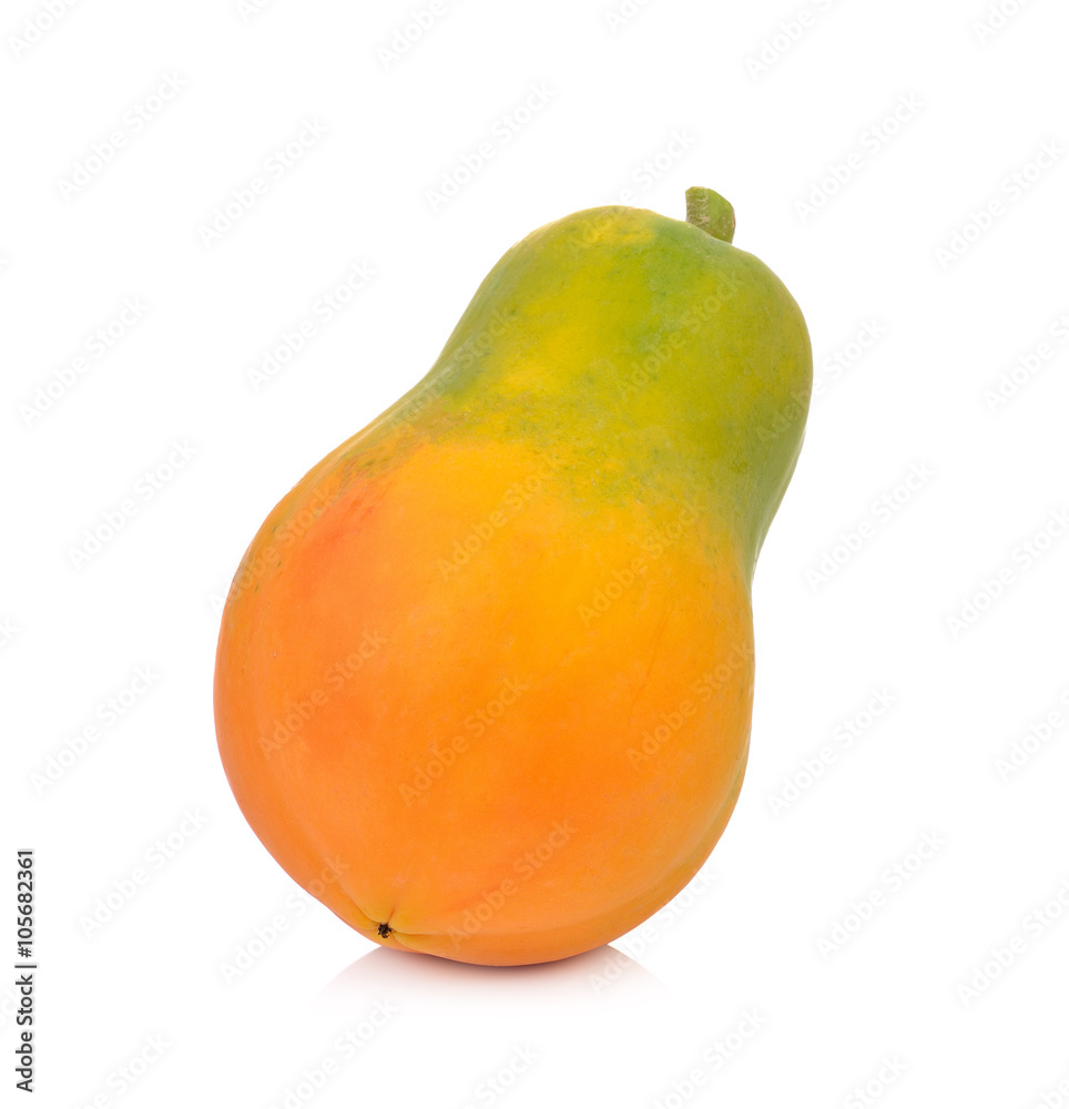 papaya fruit on white background papaya fruit on white background